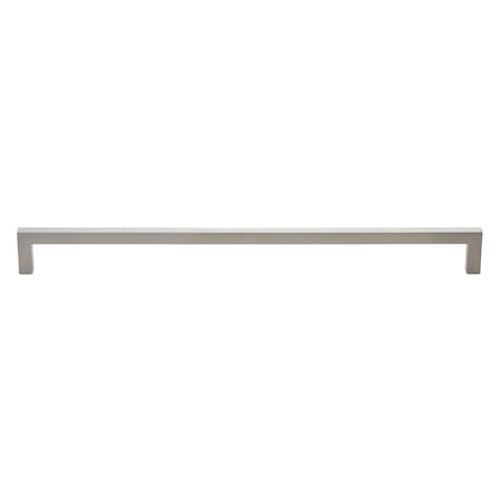 Gliderite Hardware 12-5/8 in. Center to Center Solid Square Bar Pull Satin Nickel 21683-320-SN-1